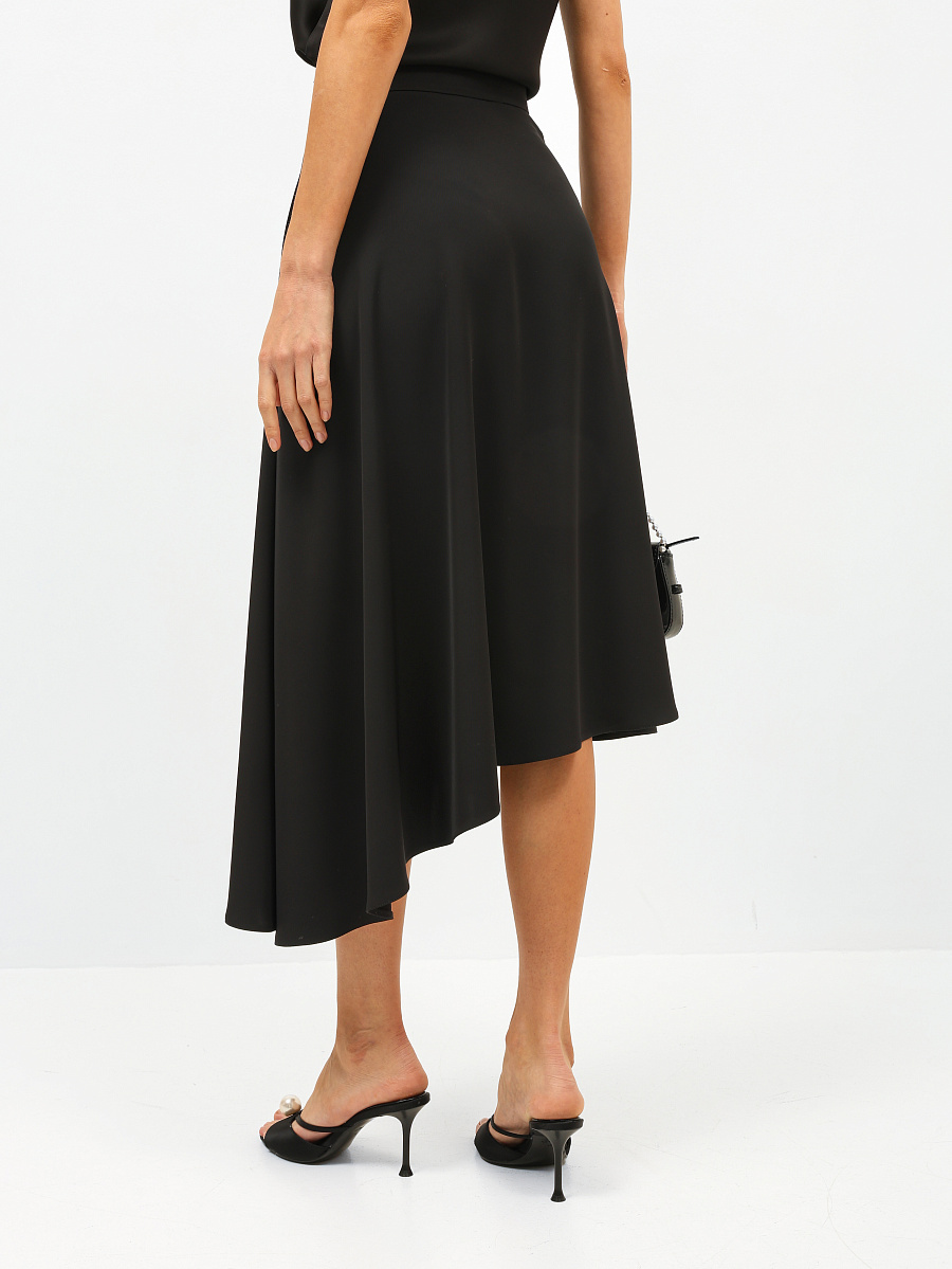 Ассиметричная атласная юбка Марита 1-1180 43-109 52, 50, 48, 46, 44 — Фото 3