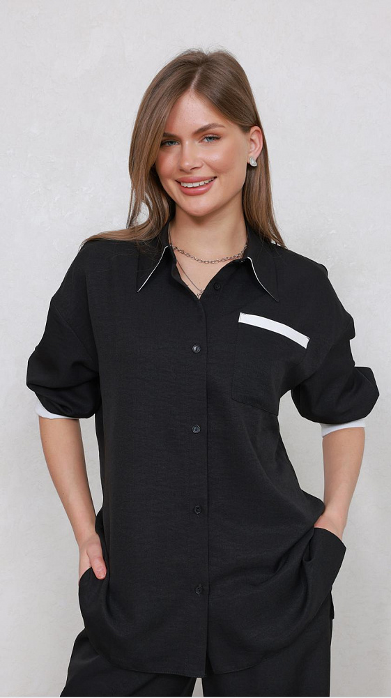 Рубашка 1153 Б-1153 78-21 50, 48, 46, 44 — Фото 3